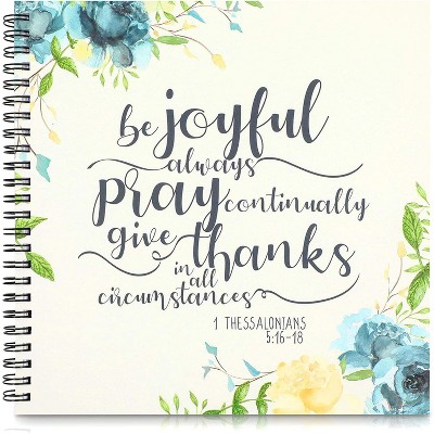 Faithful Finds Religious Prayer Journal, Spiral Floral Notebook, 8.8 x 8.5 in