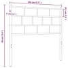 vidaXL Metal Headboard Black 39.4" - 4 of 4