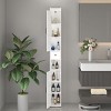 SEVOBAL 67.51" Tall Bathroom Storage Cabinet with 2 Doors Narrow Storage Cabinet with Adjustable Shelves Anti-Tip Design Reversible Door Installation - 2 of 4