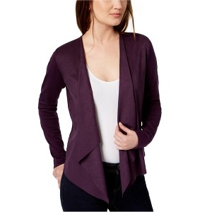 I.N.C International Concepts Womens Moleskin Cardigan Sweater, Purple, Medium - 1 of 1