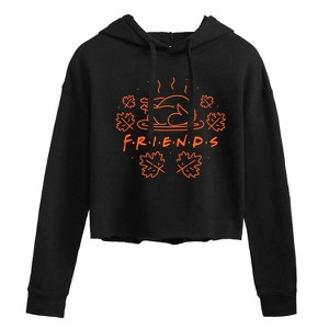 Women's - Friends - Turkey Cropped Graphic Hoodie - 1 of 4