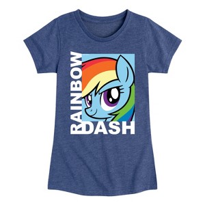 Girls' - My Little Pony - Rainbow Dash Fitted Short Sleeve Graphic T-Shirt - 1 of 4