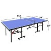 Sevobal Game Tables 8FT Foldable Ping Pong Table with 2 Paddles and 3 Balls for Indoor Outdoor Game, Blue, 96"*54"*30" - 3 of 4
