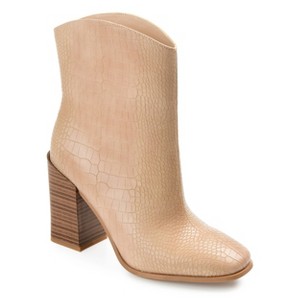 Journee Collection Womens Brekinn Pull On Stacked Heel Booties - 1 of 4