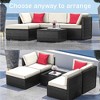 Nestl Outdoor Patio Furniture Set, 5 Piece  Wicker Patio Furniture Sets with Coffee Table - 4 of 4
