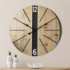 VIP Wood 26 in. Brown Wall Clock - 3 of 4