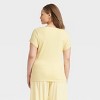 Women's Slim Fit Short Sleeve Ribbed Scoop Neck T-Shirt - A New Day™ - 2 of 3