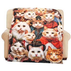 Collections Etc Unique Cats in Costumes Soft Fleece Throw Blanket - 1 of 2