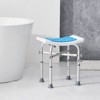 VEVOR Shower Chair, Adjustable Height Shower Stool, Non-Slip Bench Bathtub Stool Seat for Elderly Disabled Adults Handicap, 500 lbs,White+Blue - 2 of 4