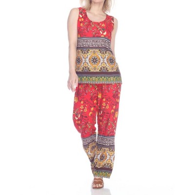 Women's Rayon Border Print Scoop Neck Tank - PAPARAZZI
