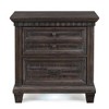 FurniFact,Solid Acacia Wood Nightstand with Metal Accents - 2 of 4