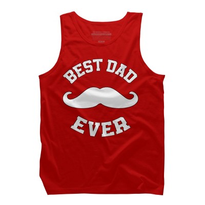 Men's Design By Humans Best Dad Ever Mustache By sukhendu12 Tank Top