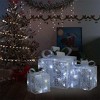 vidaXL Set of 3 Christmas Lighted Gift Boxes, 8 Light Modes Light Up Present Boxes, Xmas Holiday Decorations for Indoor Outdoor Use - 2 of 4