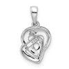 Black Bow Jewelry Diamond Accent Hearts Entwined Pendant in Sterling Silver - 3 of 4