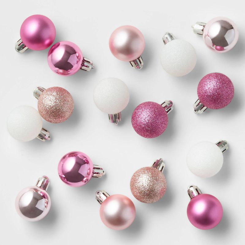 25ct Round Mini Christmas Tree Ornament Set - Wondershop™, 1 of 3