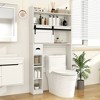 Tangkula Over The Toilet Storage Cabinet w/ Sliding Barn Door Adjustable Shelves 2 Hooks - 2 of 4