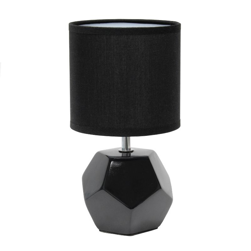 Round Prism Mini Table Lamp with Matching Fabric Shade - Simple Designs, 1 of 9