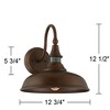 John Timberland Gough Rustic Farmhouse Outdoor Barn Light Fixtures Set of 2 Bronze Dusk To Dawn Motion Sensor Dark Sky 12 1/2" for Post Exterior Deck - 4 of 4