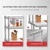 Stainless Steel Table with Overshelves, 36" X 24" Commercial Work Table with Shelf, Metal Kitchen Prep Table & Shelving Combo - 3 of 4