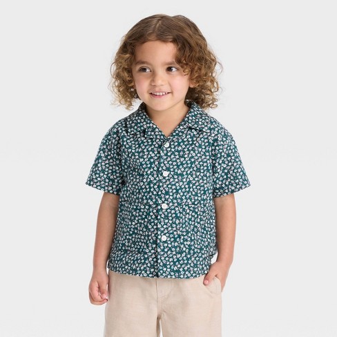 Toddler Boys' Short Sleeve Button-down Shirt - Cat & Jack™ : Target