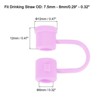 Unique Bargains Reusable Dust-Proof Flexible Washable Straw Cover - 2 of 4