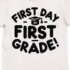 First day of First Grade on White Short Sleeve Girls T-Shirt - 2 of 3