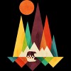 Men's Design By Humans Mountain Bear By radiomode T-Shirt - 2 of 4