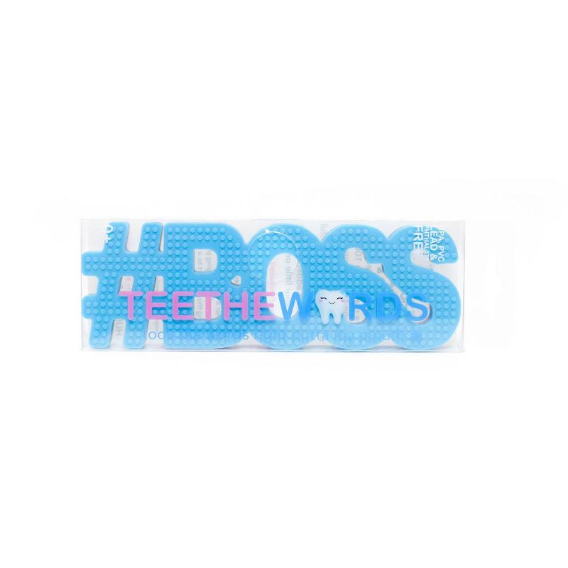 Hudson & Heart Company #Boss Teetheword Baby Teether - Blue 2.9oz, 5 of 6