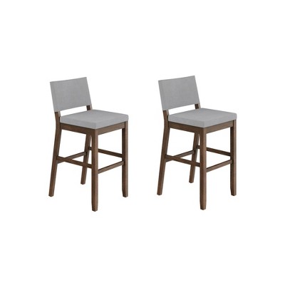 Nathan James Set of 2 Linus Barstools Gray