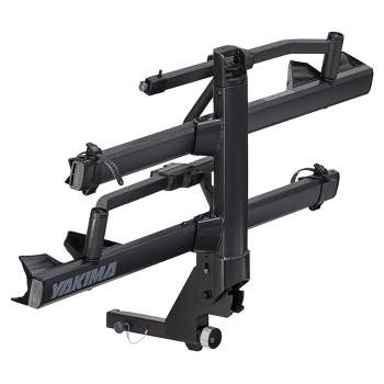 Yakima StageTwo 2 Inch Premium 4 Bike Tiered Adjustable Tray Hitch Bike Rack Accommodates 52 Inches Wheelbases with Remote Tilt Lever and SKS Locks