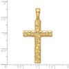 Black Bow Jewelry 14k Yellow Gold Polished Nugget Cross Pendant - 4 of 4