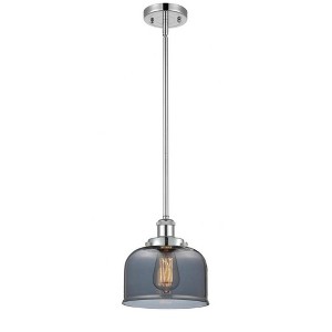 Bell - 1 Light Stem Hung Mini Pendant In Industrial Style-10 Inches Tall and 8 Inches Wide - 1 of 1
