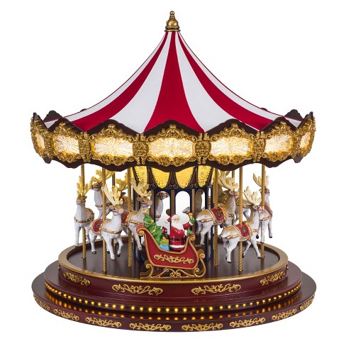 Mr. Christmas Animated Led Deluxe Christmas Carousel Musical ...