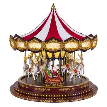 Mr. Christmas Animated LED Deluxe Christmas Carousel Musical Decoration