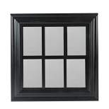 Northlight 17" Black Contemporary Square Windowpane Wall Mirror