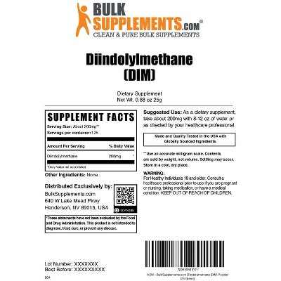 BulkSupplements Diindolylmethane (DIM) Powder