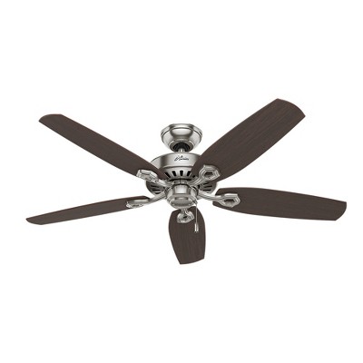 52" Brushed Nickel Ceiling Fan with LED Light and Reversible Blades
