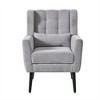 CLIHOME Modern Accent Chair, Teddy Fabric Living Room Chairs Comfy Reading Chair, Lounge Arm Chairs for Living Room Bedroom - 3 of 4