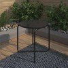 COSCO Modern Indoor/Outdoor 18" Round End Table with Glass Top, Dark Gray - 4 of 4