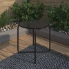 COSCO Modern Indoor/Outdoor 18" Round End Table with Glass Top, Dark Gray - image 4 of 4