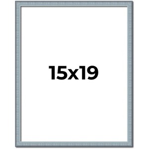 PosterPalooza | Textured Blue Picture Frame - UV Acrylic, Foam Board Backing, Hanging Hardware - 1 of 4