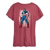Women's - Marvel - Captain America Retro Distressed Flag Short Sleeve Graphic T-Shirt - 2 of 4