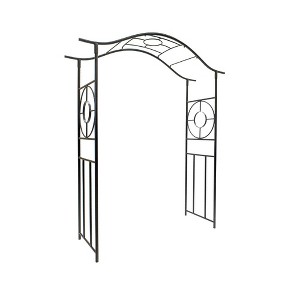Achla Designs 84" Tuscany Iron Garden Arbor: Weather-Resistant, No Tools Assembly, With/Without Gate - 1 of 3