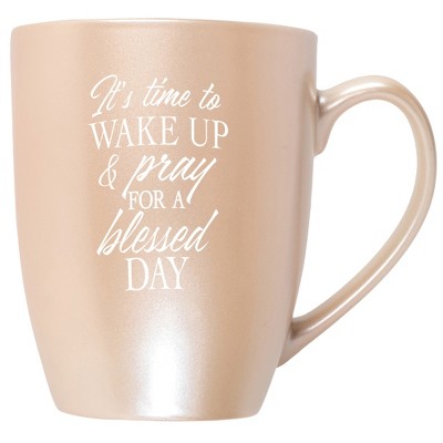 Elanze Designs It'S Time To Wake Up & Pray For A Blessed Day Precious Pearl 10 ounce New Bone China Coffee Cup Mug
