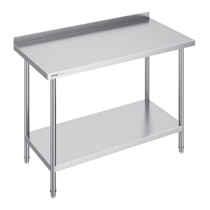 VEVOR 24 x 48 x 36 Inch Stainless Steel Work Table, Commercial Food Prep Worktable Heavy Duty Prep Worktable, Metal Work Table with Adjustable Height - 1 of 4