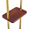 INFURNIC Garment Racks Industrial Coat Rack with Solid Wood Shelves and Stainless Steel Frame for Coats Shoes Bags, Brown, 31.5"*11.8"*70" - 3 of 4