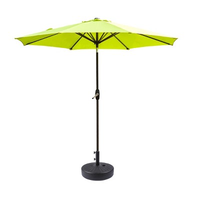 WestinTrends 9 Ft Outdoor Patio Market Umbrella with Black Round Base