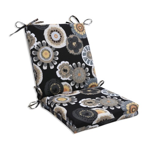 Black floral patio cushions sale