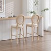 Sapphtopaz French Country Wooden Dining Chairs Set of 2, Side Accent Chairs Kitchen Chairs Barstools for Dining Room, Kitchen Island - 2 of 4