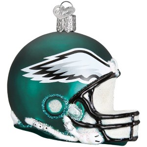 Old World Christmas Blown Glass Ornament for Christmas Tree, Philadelphia Eagles Helmet - 1 of 3